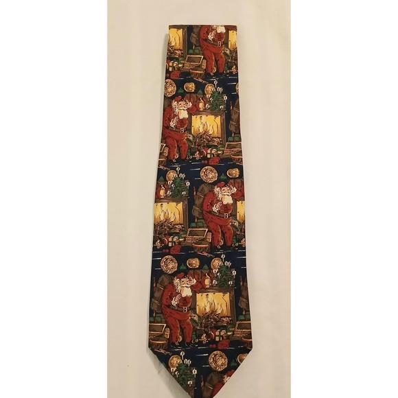 Robert Talbott Other - Robert Talbott For I Magnin Tie Mens One Size Blue Silk‎ Santa Christmas Holiday